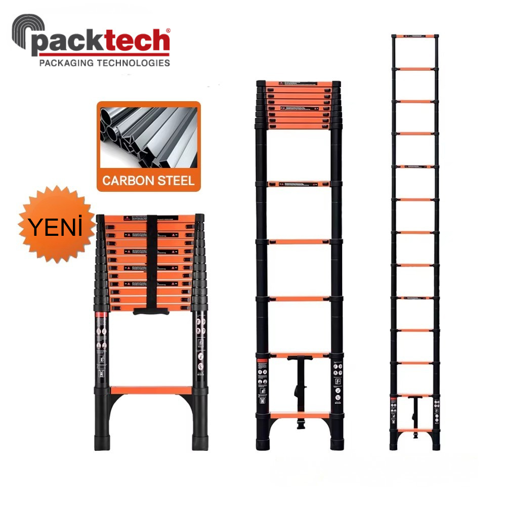 Karbon �elik Teleskopik Merdiven 