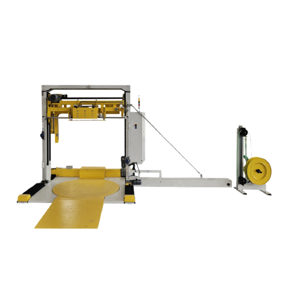 Packtech Fully Automatic Pallet Strapping and Stretch Wrapping Line