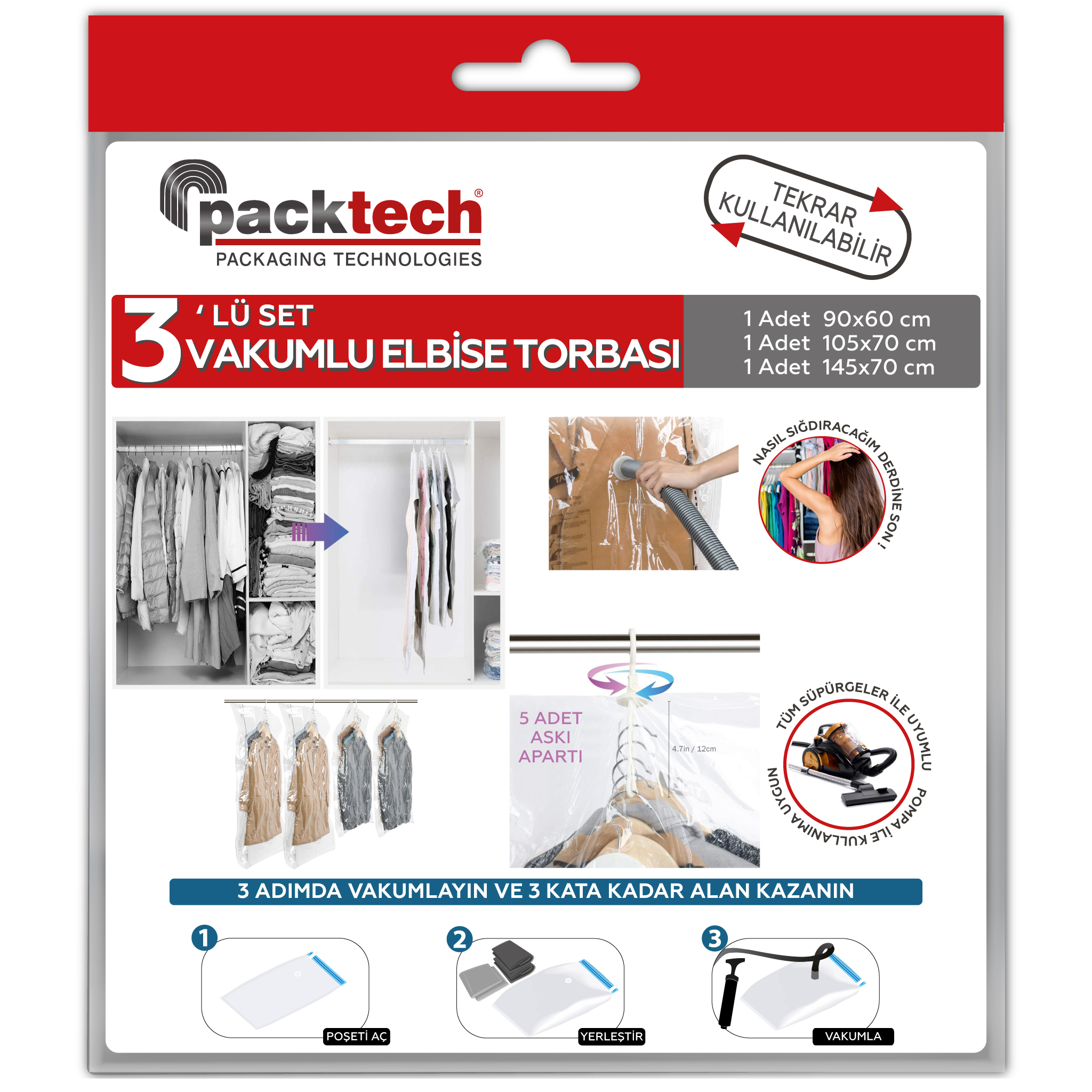 Packtech Elbise Valumlu Hur Torbas